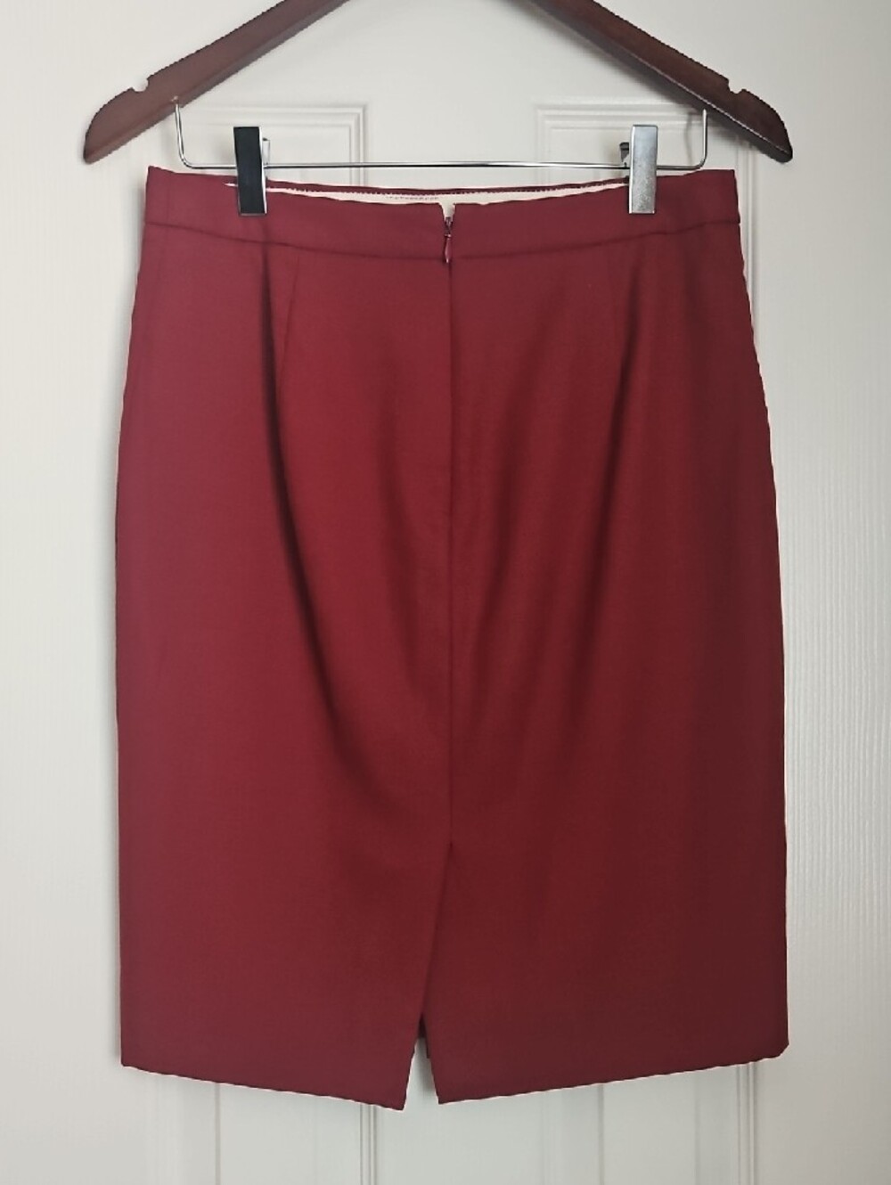 J. Crew Wine Red Pencil Skirt - Picture 2 of 5